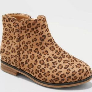 Leapord Printed Toddler Ankle Boots